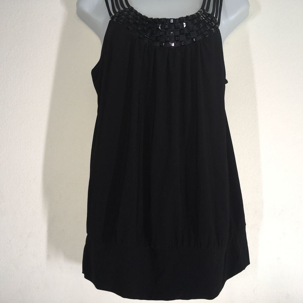 Perception Concept Black Sleeveless Plungi…